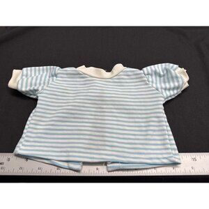 Vintage Coleco Cabbage Patch Kids Blue & White Striped Baby Doll Shirt